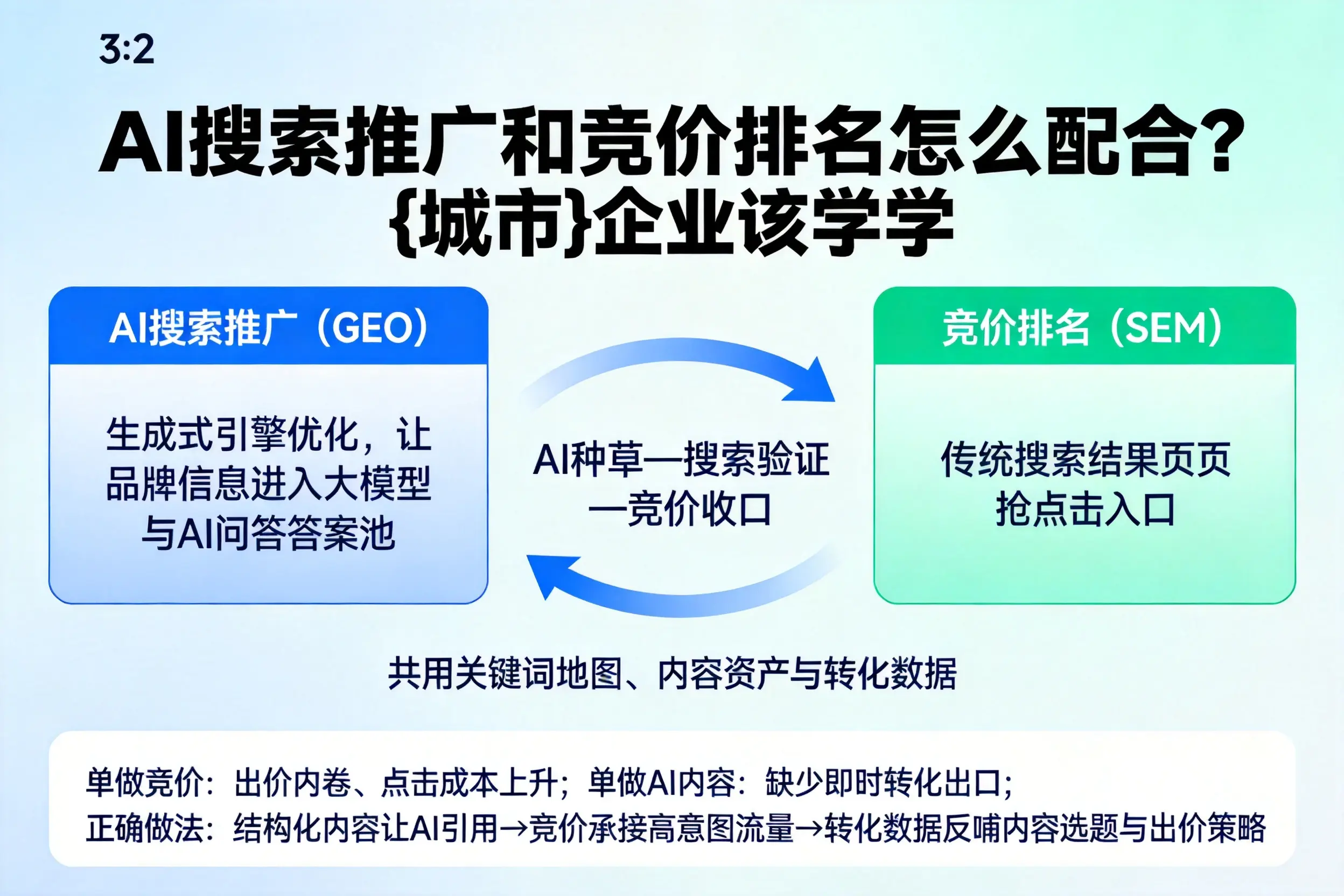 AI搜索推广和竞价排名怎么配合？天津企业该学学