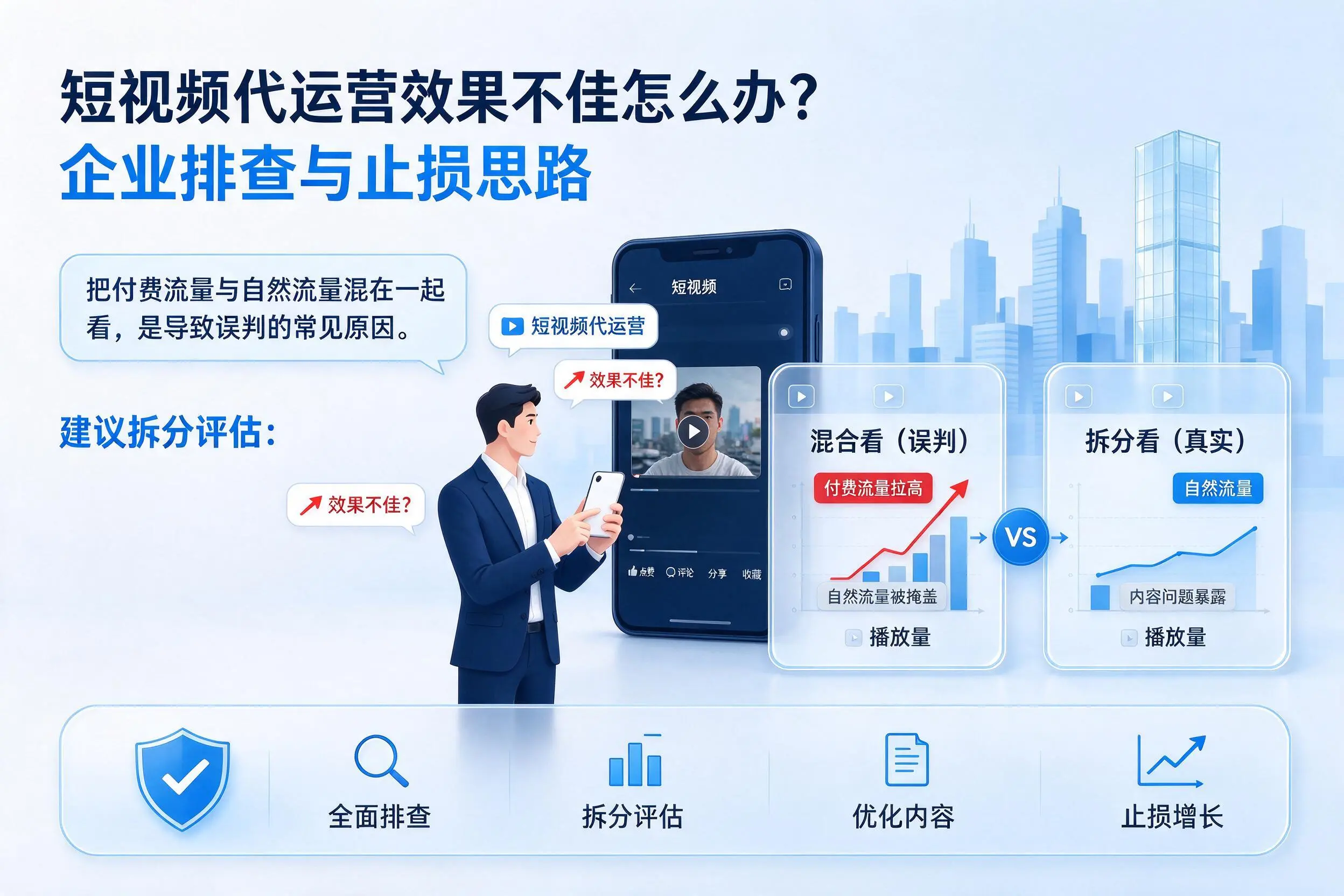 短视频代运营效果不佳怎么办？天津企业排查与止损思路