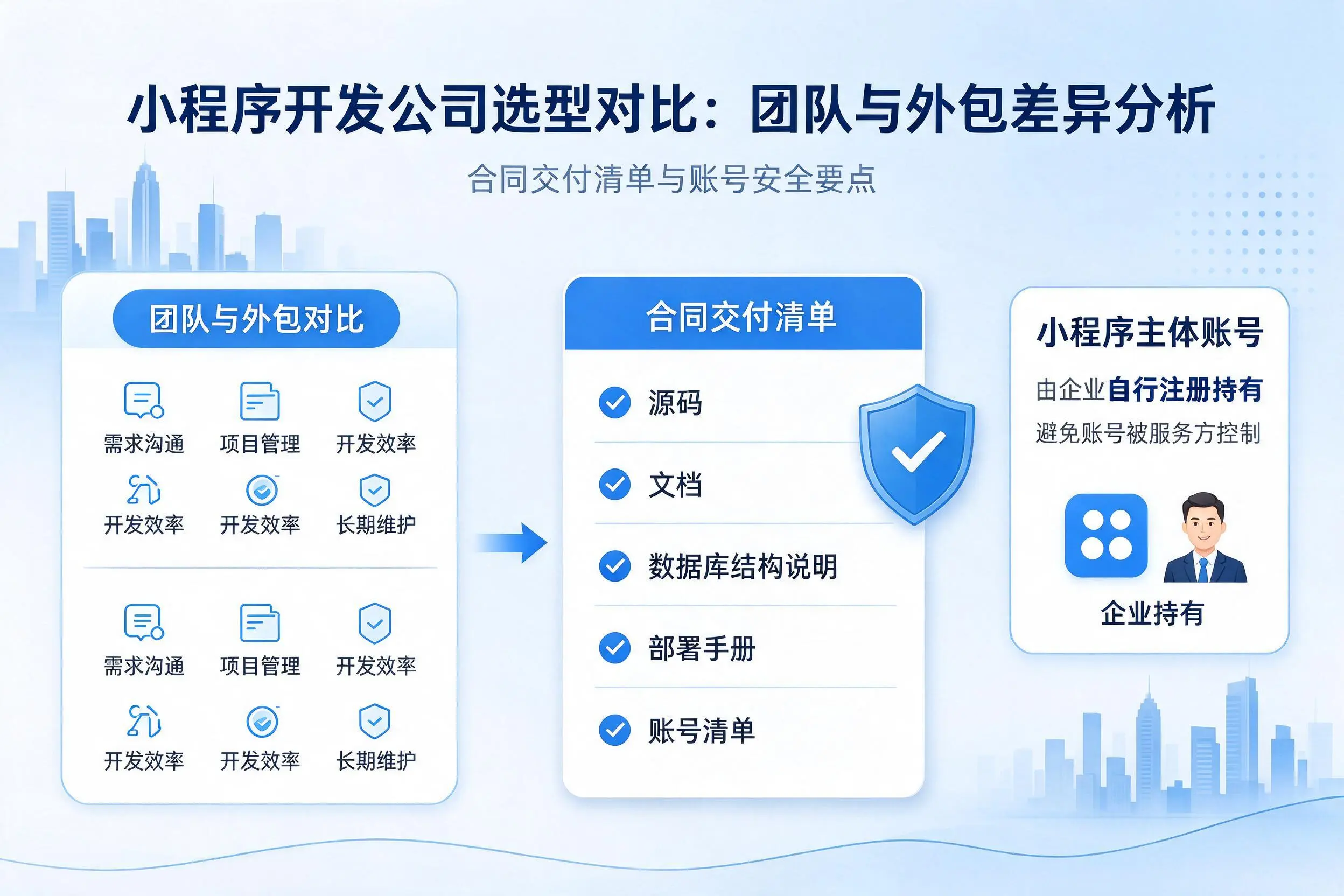 天津小程序开发公司选型对比：团队与外包差异分析