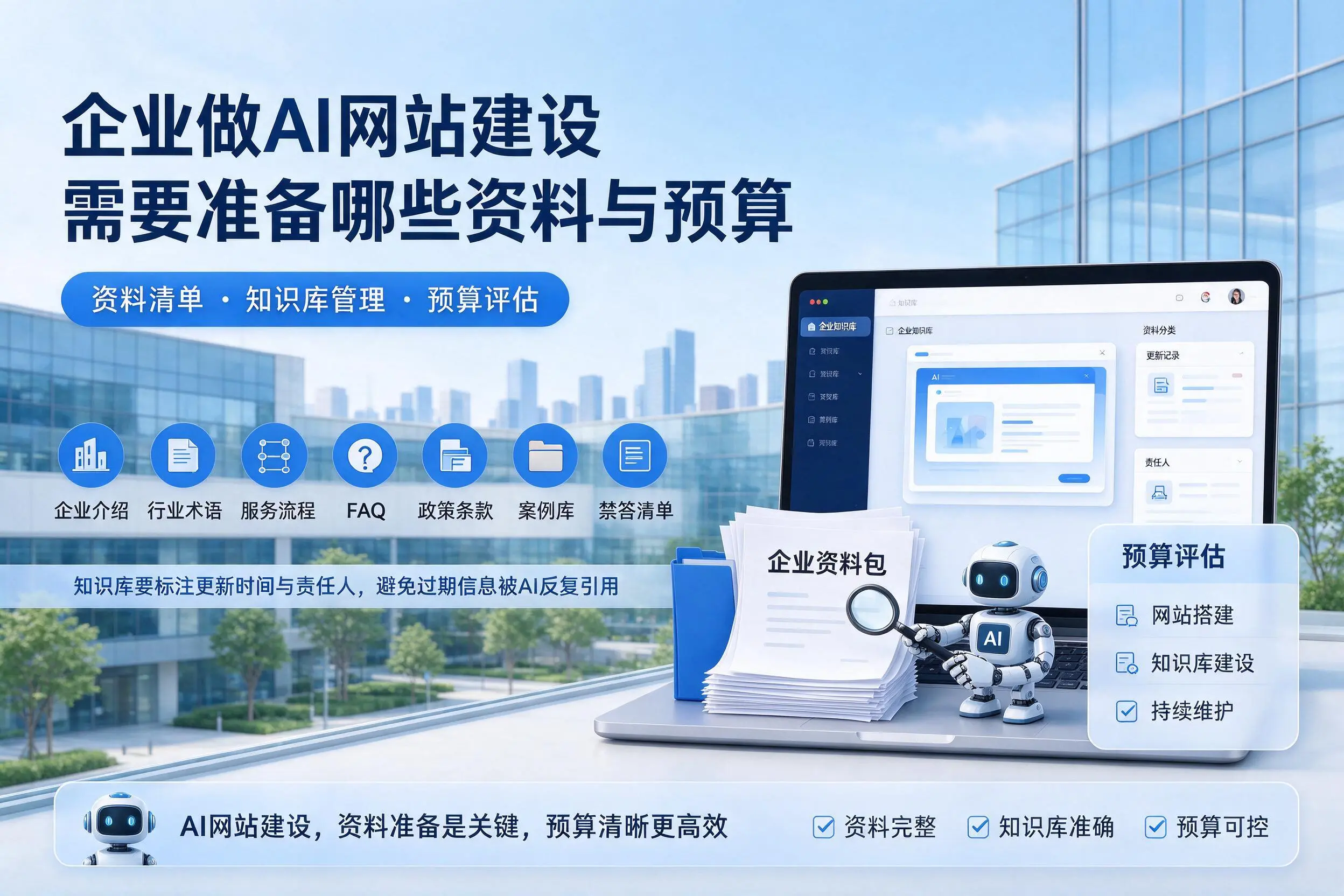 天津企业做AI网站建设需要准备哪些资料与预算